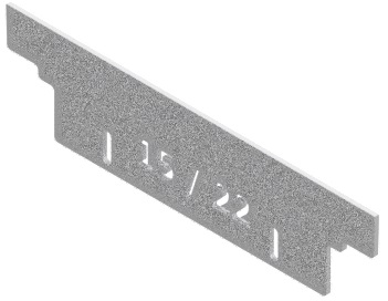 Produktbild UBK 200 015  -  Unterflur-Bodenkanal UBK 200 Endstück-Kante für 15 und 22mm Vertiefung